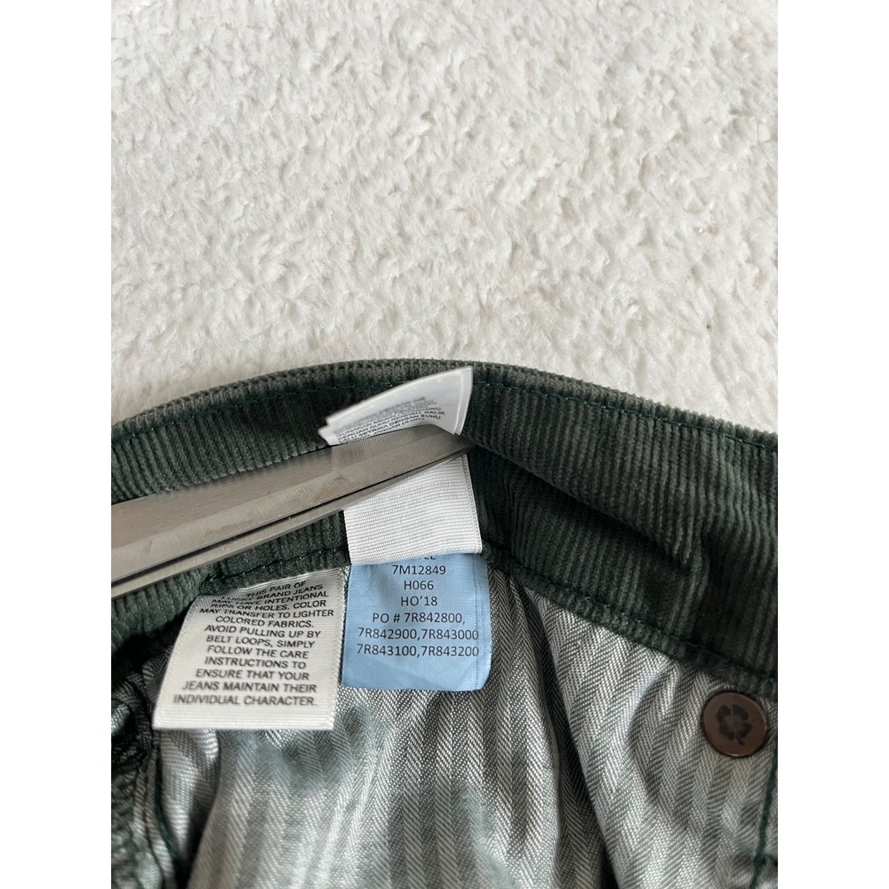 Lucky Brand 410 Athletic Slim Green Corduroy Pants Mens Sz 36 (37x28) Stretch - Picture 6 of 9